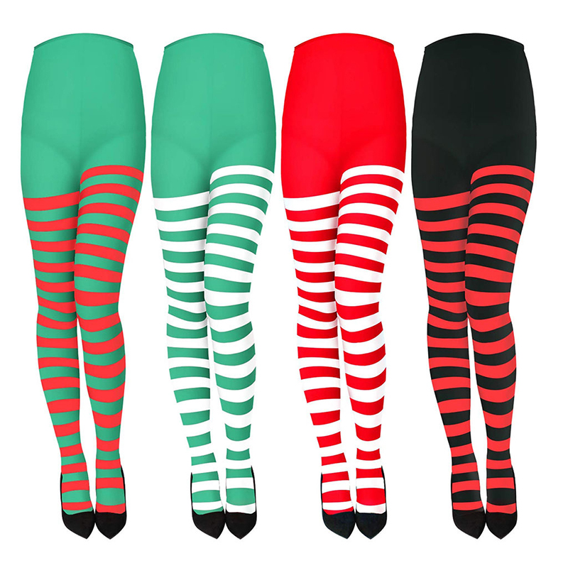 Women Christmas Striped Tights – Christmas Stocking Hanging recenzja i cena