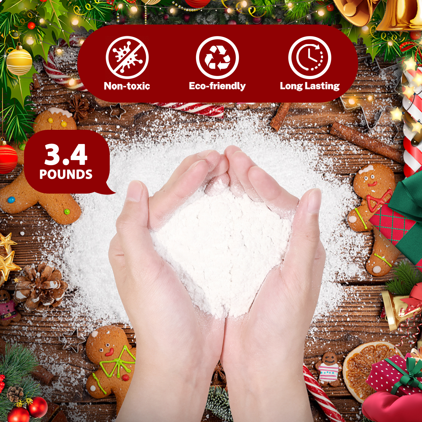 3.4 Lbs Artificial Snow Flocki – Christmas Wreath Fake recenzja i cena