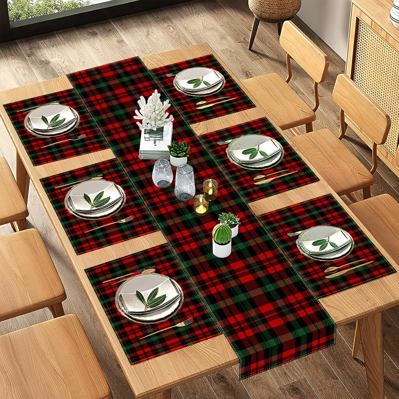 7-Piece Christmas Placemat and – Christmas Table Runner recenzja i cena