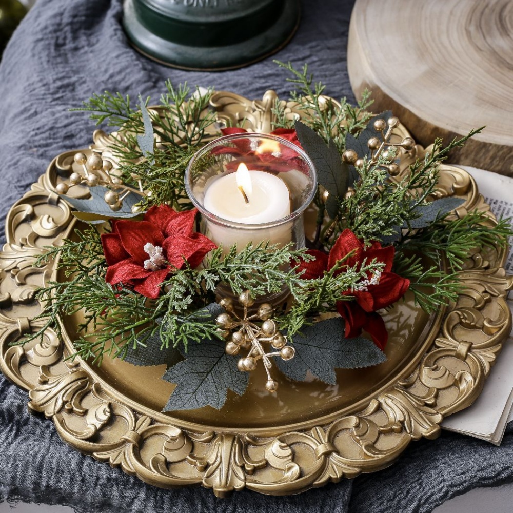 Christmas Candlestick Wreath R – Christmas Wreath Fake recenzja i cena