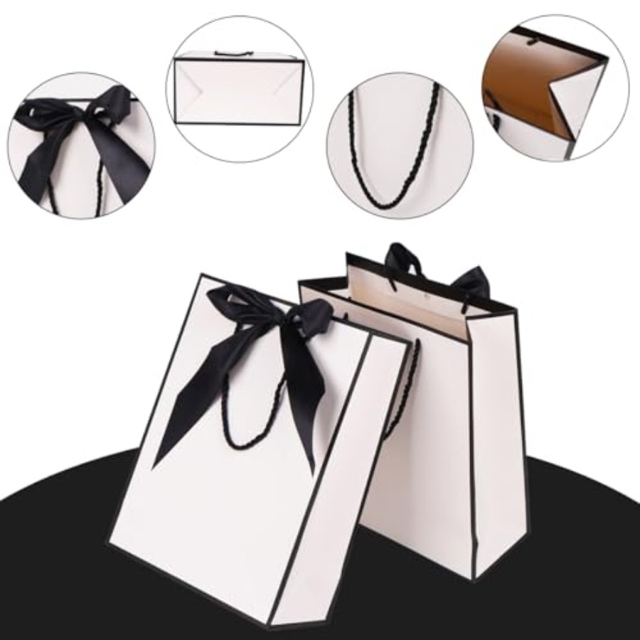 Gift Bags for Presents, 2 Pack – Ribbon Bow Gift recenzja i cena