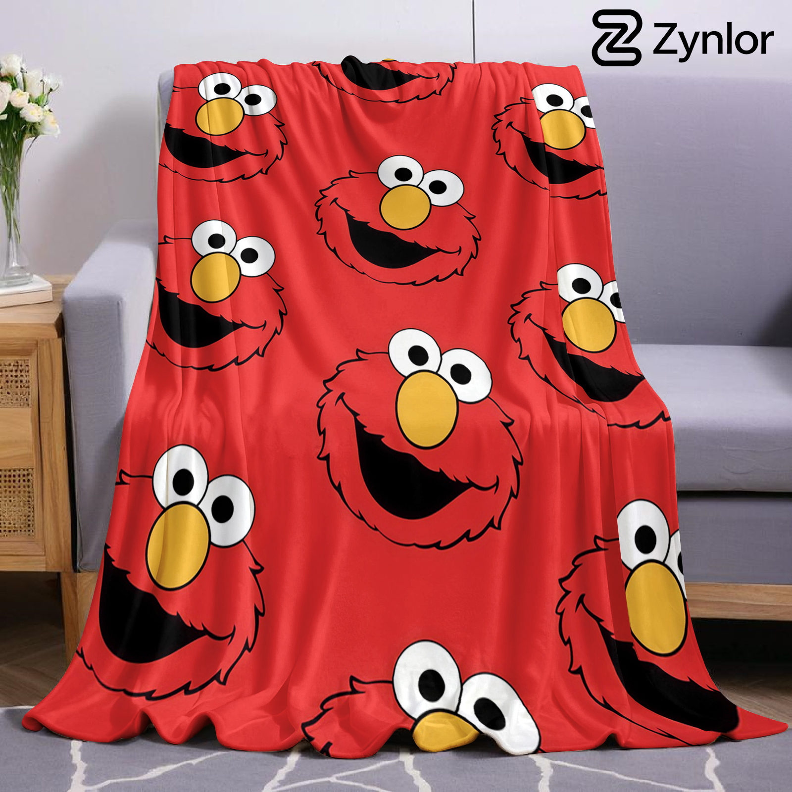 Elmo Face Cartoon Anime Print  – Christmas Throw Blanket recenzja i cena