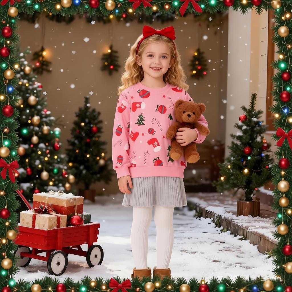 Toddler Girl Pink Christmas Sw – Christmas Stocking Hanging recenzja i cena