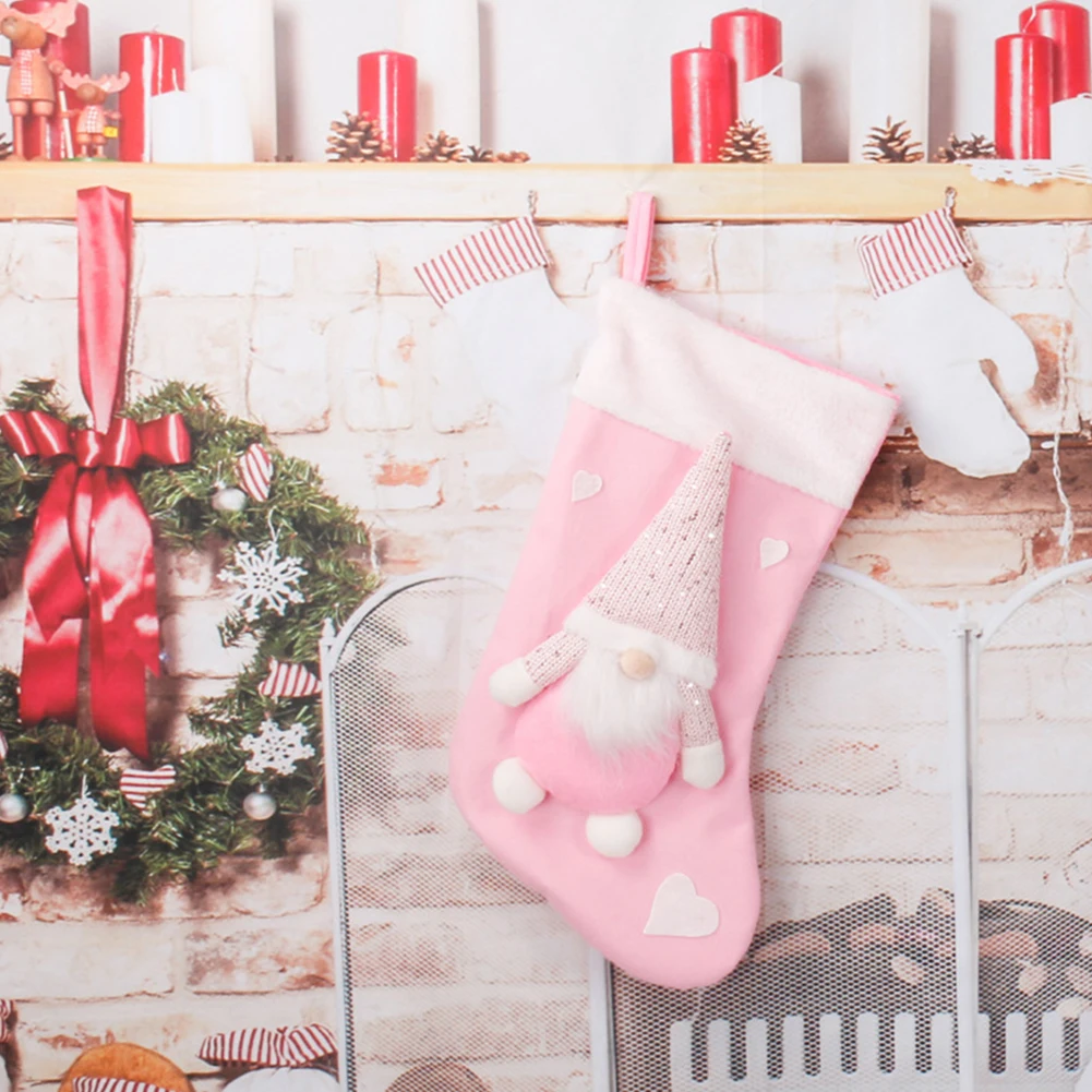 Christmas Plush Santa Claus Fa – Christmas Stocking Hanging recenzja i cena