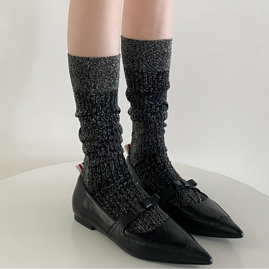 Glitter Long Socks For Women F – Christmas Stocking Hanging recenzja i cena
