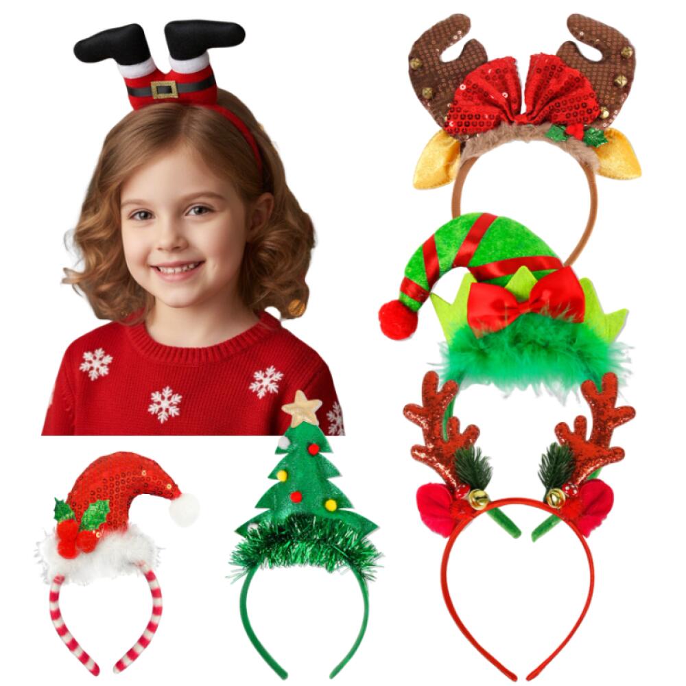 1 Piece/5Pcs Funny Santa Claus – Reindeer Antlers Headband recenzja i cena