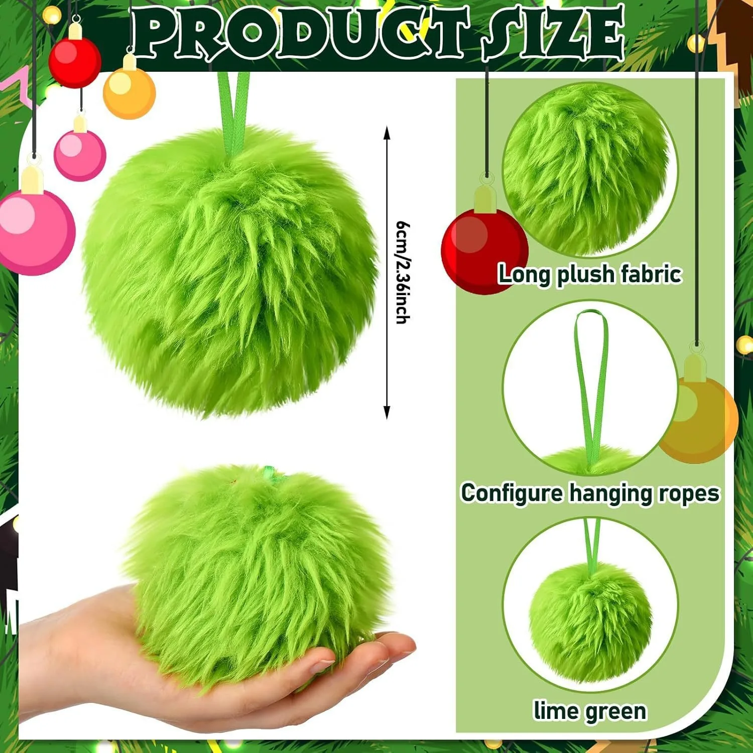 Christmas Green Long Plush Bal – Santa Hat Plush recenzja i cena