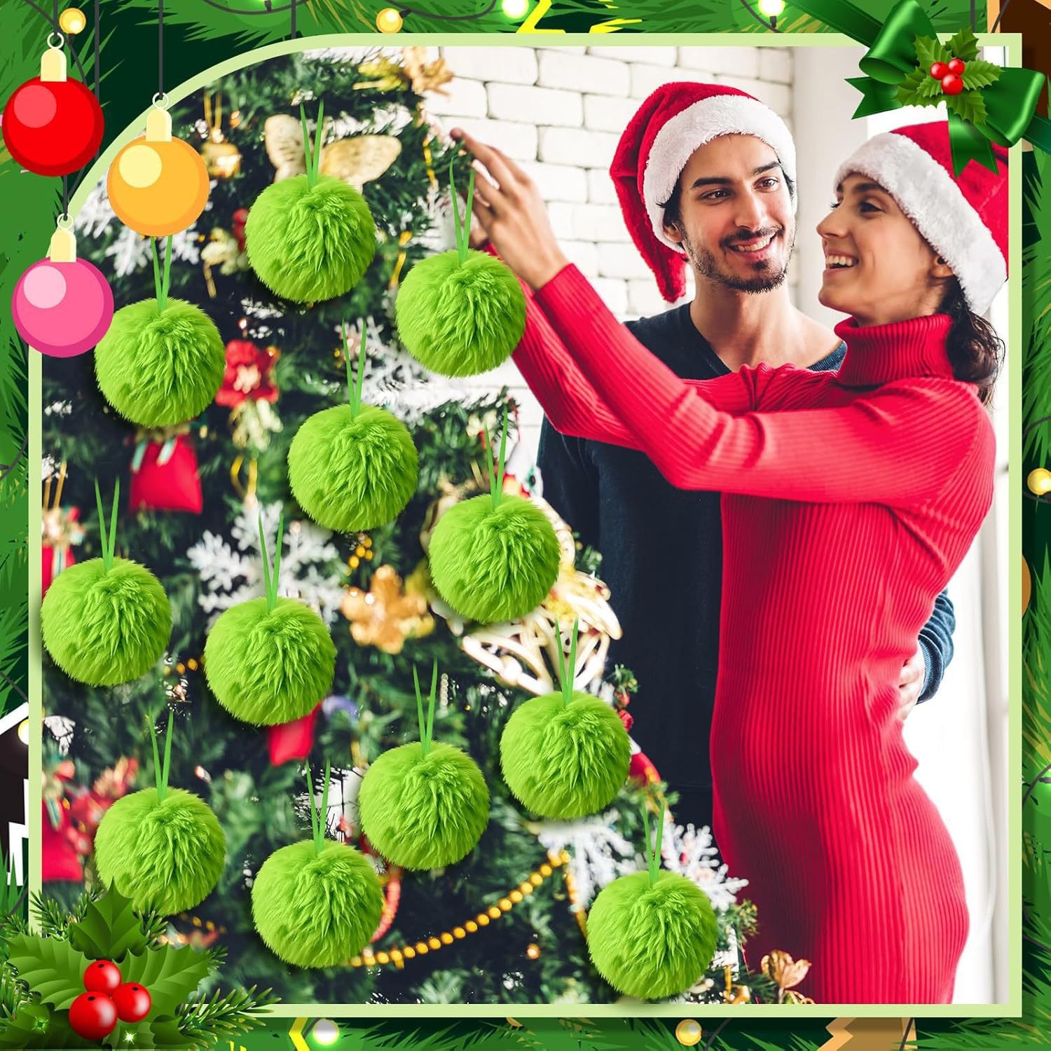 Christmas Green Long Plush Bal – Santa Hat Plush recenzja i cena