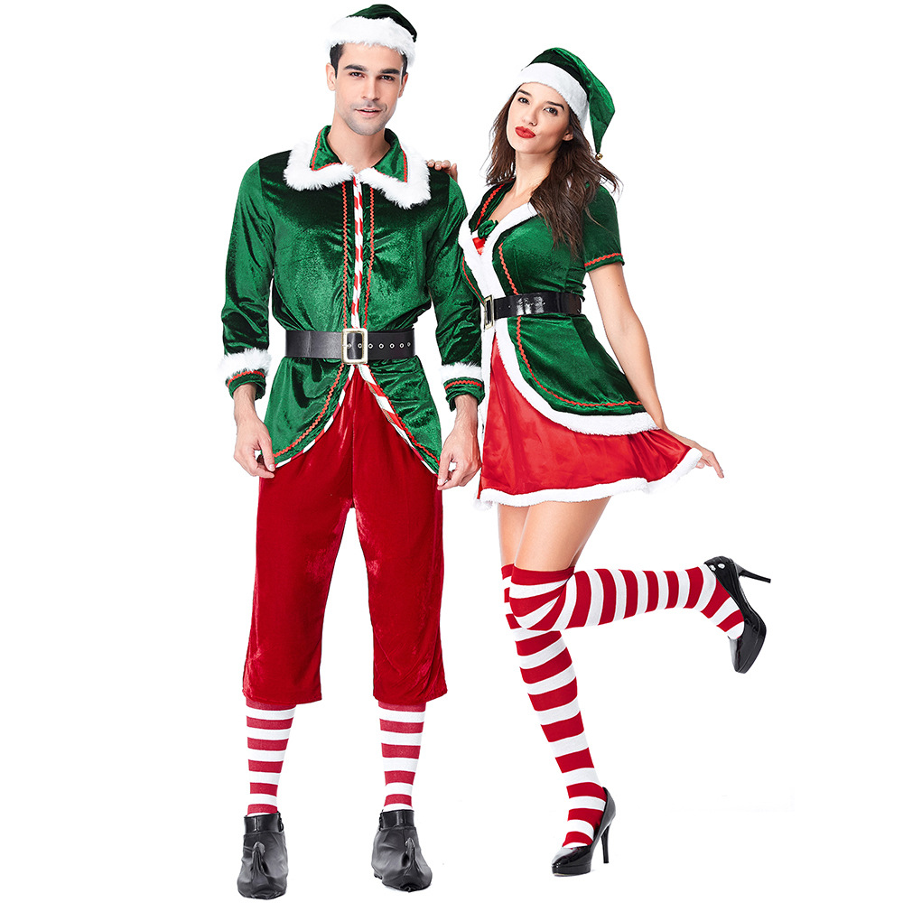 Santa Claus Costume Women Men  – Elf Costume Christmas recenzja i cena