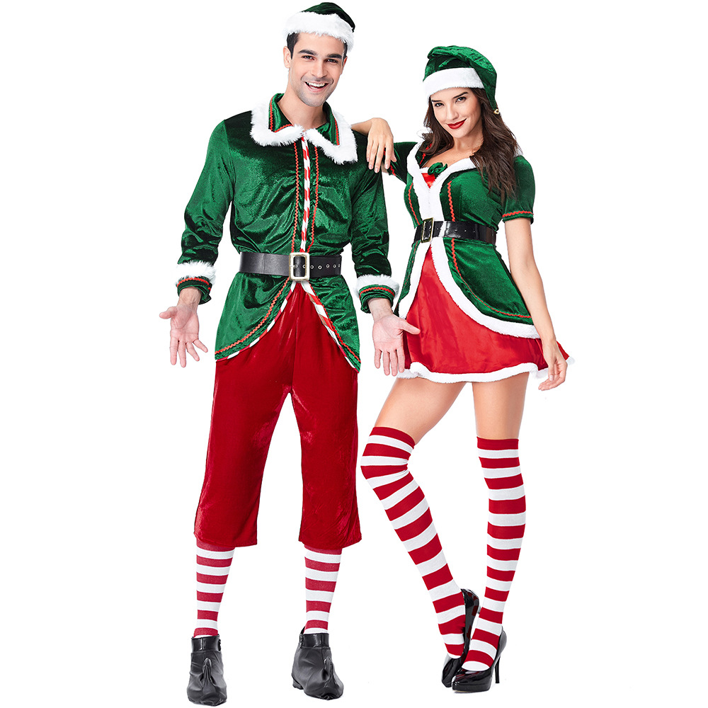 Santa Claus Costume Women Men  – Elf Costume Christmas recenzja i cena