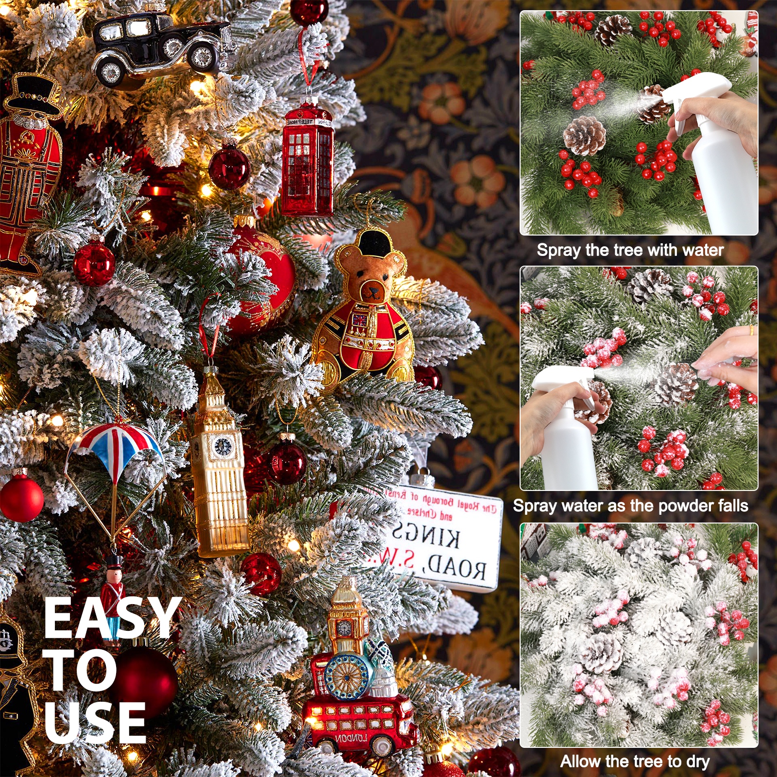 Artificial Fake Snow Flocking  – Christmas Wreath Fake recenzja i cena