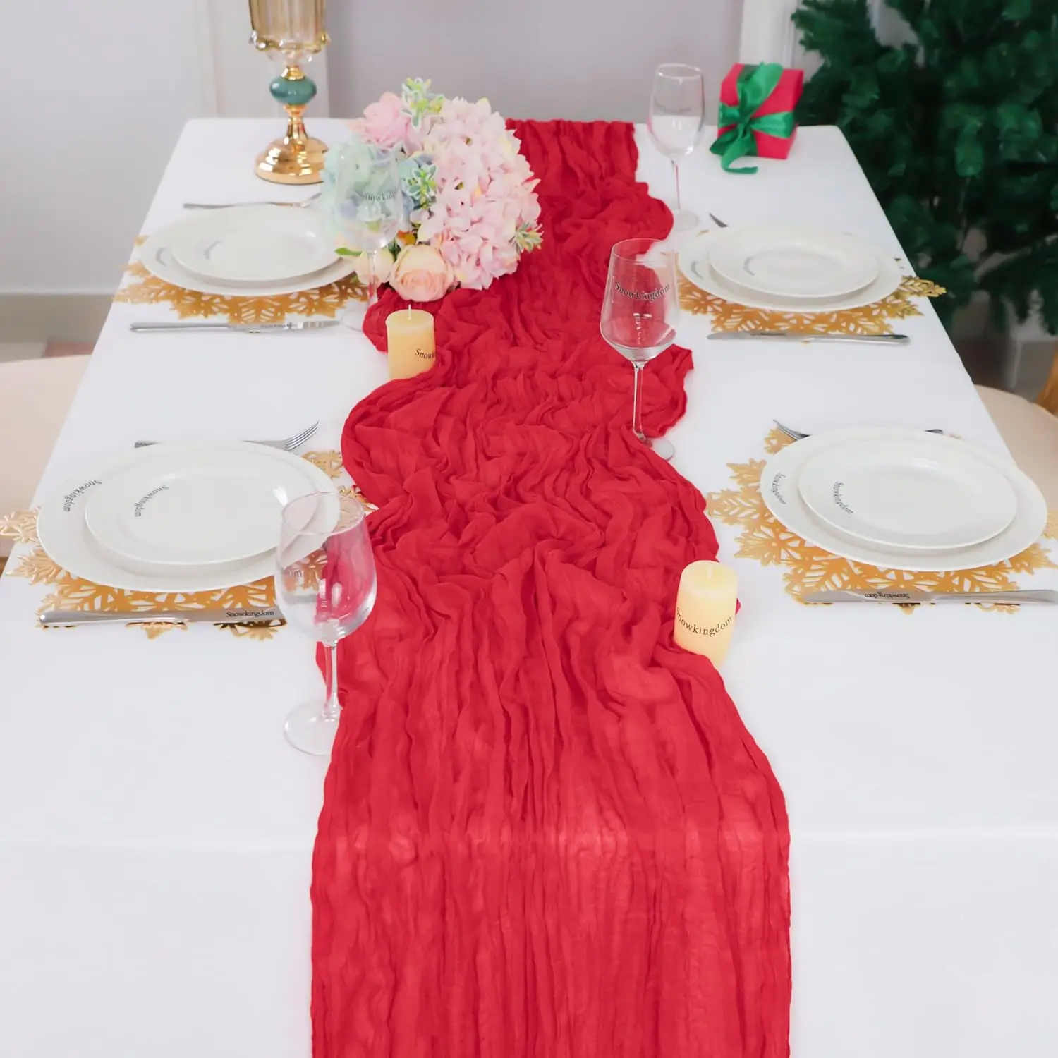 Valentine Red Long Table Runne – Christmas Table Runner recenzja i cena