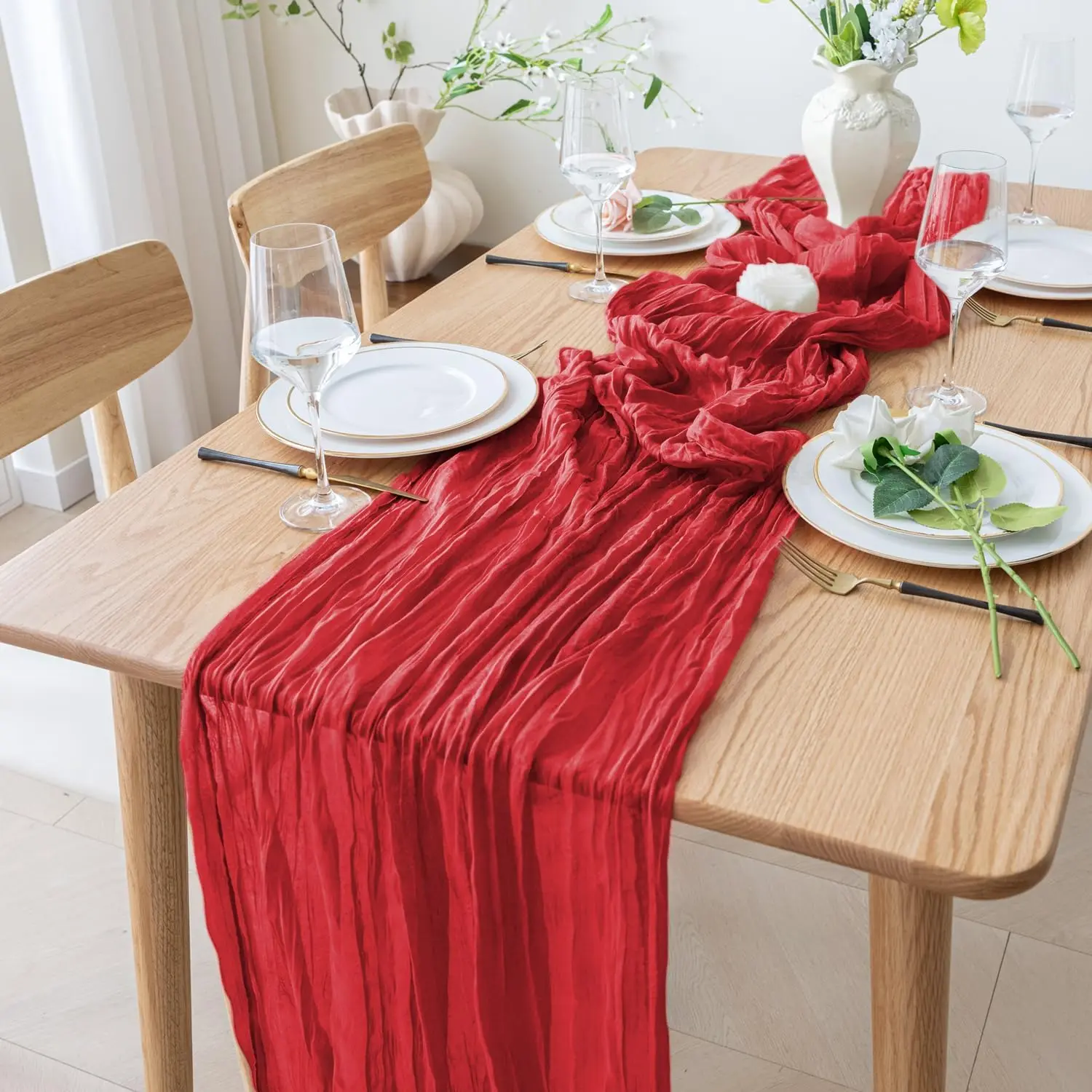 Valentine Red Long Table Runne – Christmas Table Runner recenzja i cena