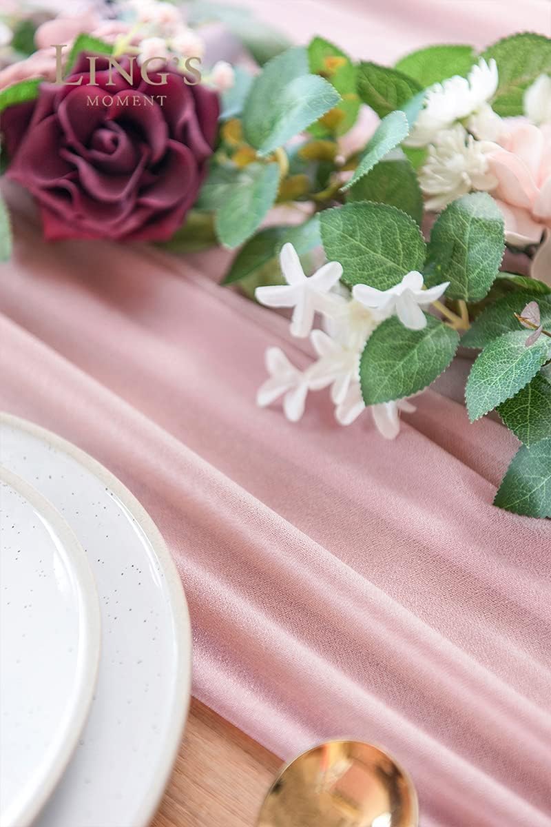 Beige Table Runner Chiffon Tab – Christmas Table Runner recenzja i cena