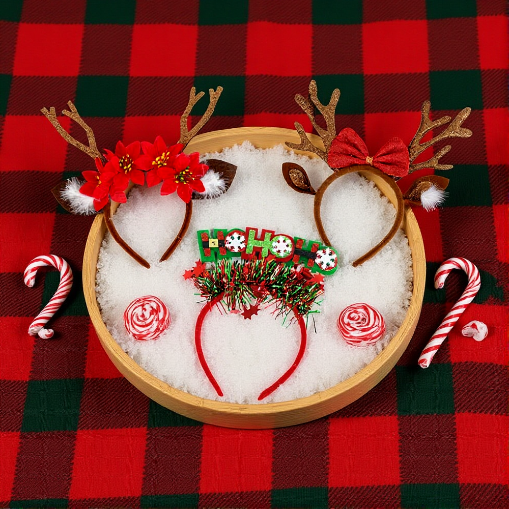 Merry Christmas Headband Reind – Reindeer Antlers Headband recenzja i cena