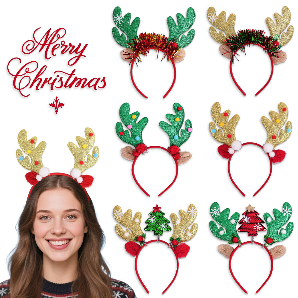 Merry Christmas Headband Reind – Reindeer Antlers Headband recenzja i cena