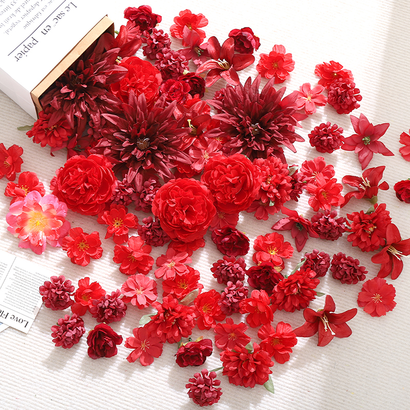 20Pcs Red Artificial Flowers H – Christmas Wreath Fake recenzja i cena