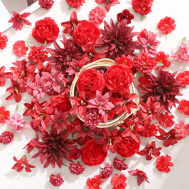20Pcs Red Artificial Flowers H – Christmas Wreath Fake recenzja i cena