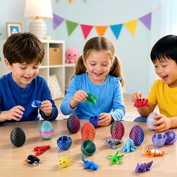 24pcs 3D Printed Surprise Egg  – Advent Calendar Gift recenzja i cena